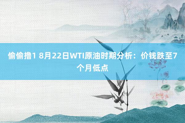 偷偷撸1 8月22日WTI原油时期分析：价钱跌至7个月低点