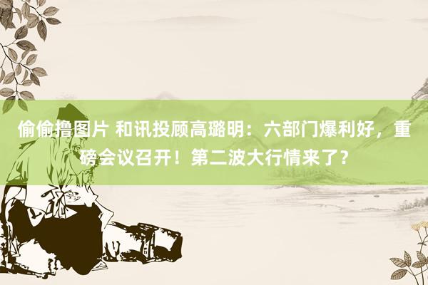 偷偷撸图片 和讯投顾高璐明：六部门爆利好，重磅会议召开！第二波大行情来了？